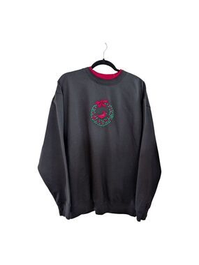 NEW M & C Sportswear Embroidered Cardinal Christmas Sweatshirt Size 1X